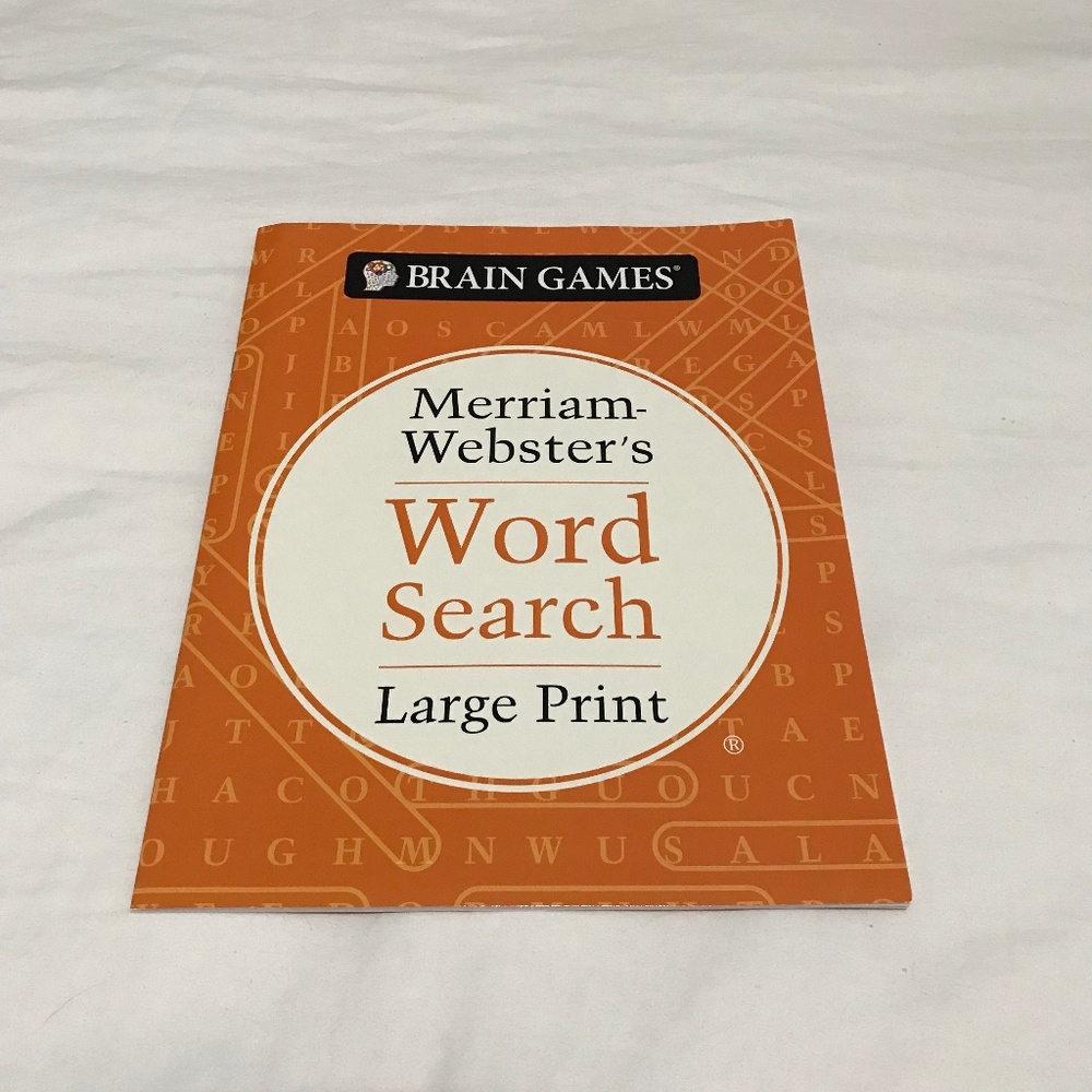 📚3/$35 NEW Brain Games Merriam Webster's Word Search Large Print Book